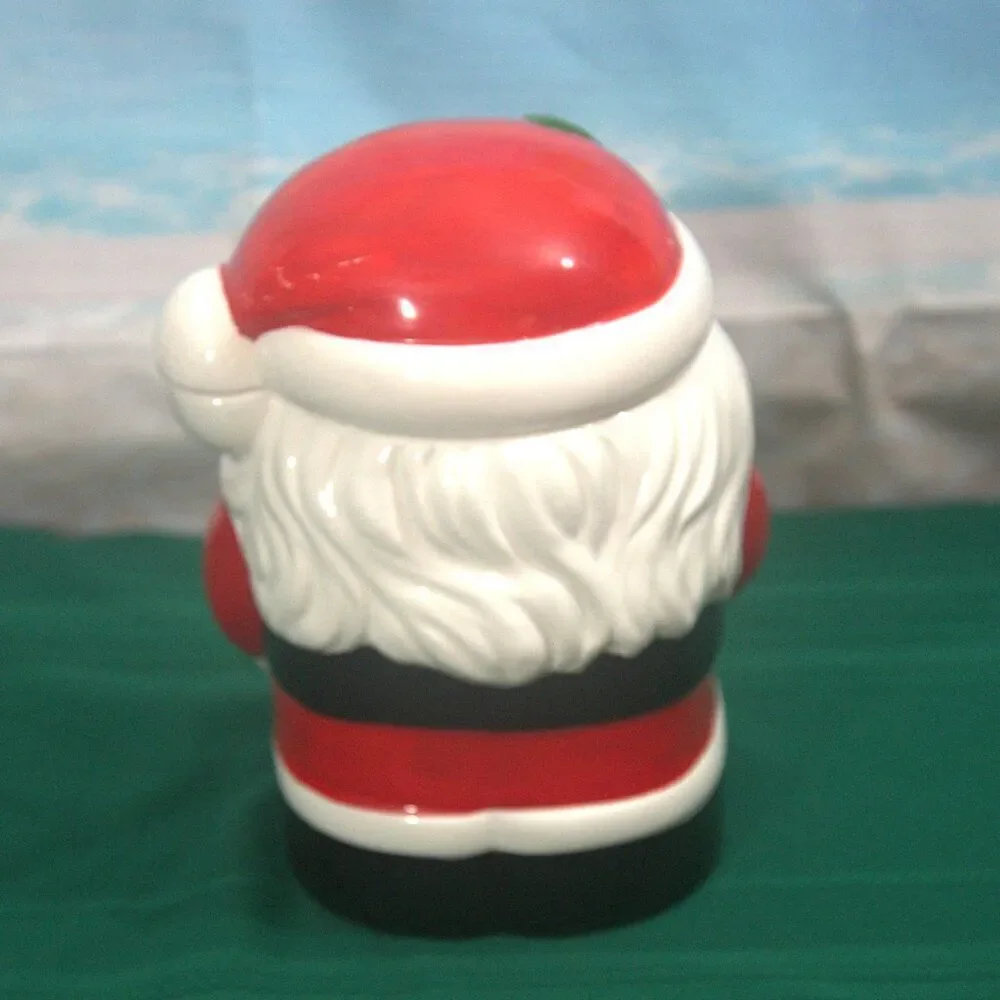 Vintage Ceramic Santa Claus Cookie Jar with Music Plays Jingle Bells